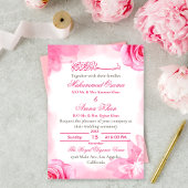 Invitation Élégant Mariage musulman musulman rose floral