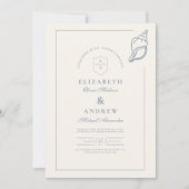 Invitation Élégant Mariage Nautique (Devant)