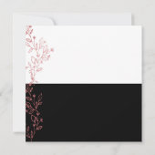 Invitation élégant mariage noir blanc rose (Dos)