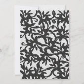 Invitation Elégant Mariage noir et argent africain américain (Dos)