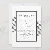 Invitation Élégant Mariage noir et blanc (Devant)