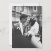 INVITATION ÉLÉGANT MARIAGE NOIR ET BLANC CLASSÉ (Dos)