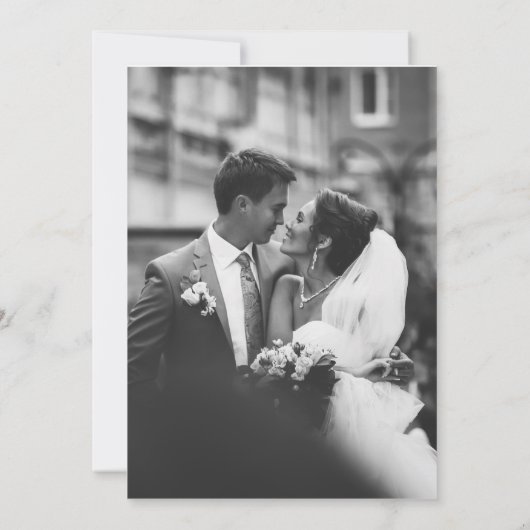 INVITATION ÉLÉGANT MARIAGE NOIR ET OR (Dos)