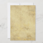 Invitation Élégant Mariage noir et or en marbre d'encre (Dos)