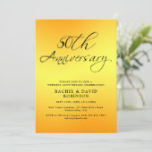 Invitation Élégant Mariage noir et or photo (Debout devant)