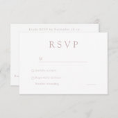 Invitation Elégant Mariage numérique noir et rose (Devant / Derrière)