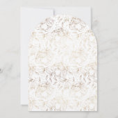Invitation Élégant Mariage or Florals Arch (Dos)