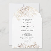 Invitation Élégant Mariage or Florals Arch (Devant)