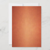 Invitation Élégant Mariage orange cuivre blanc moderne (Dos)