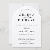Invitation Élégant Mariage papier Arch Luxe (Devant)