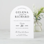 Invitation Élégant Mariage papier Arch Luxe (Debout devant)