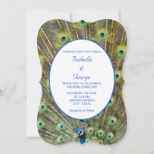 Invitation Élégant Mariage Peacock (Devant)