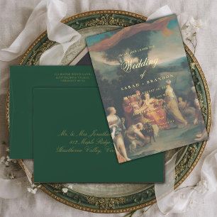 Invitation Élégant Mariage peinture Classique Ancien
