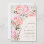 Invitation Elegant Mariage Peony (Devant)