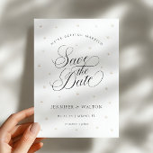 Invitation Elégant mariage perles Enregistrer la date