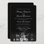 Invitation Élégant Mariage photo (Devant / Derrière)