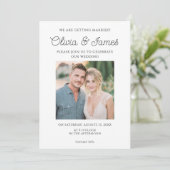 Invitation Élégant mariage photo (Debout devant)