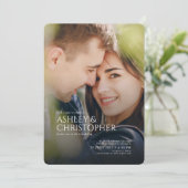 Invitation Élégant Mariage photo Couple (Debout devant)