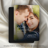 Invitation Élégant Mariage photo Couple