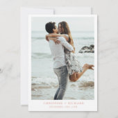 Invitation Élégant Mariage photo de fleur orange de prés de p (Dos)