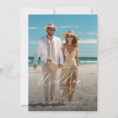 Invitation Elégant Mariage photo de la plage côtière (Devant)