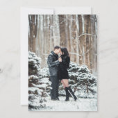 Invitation Élégant Mariage photo de Noël d'hiver (Dos)