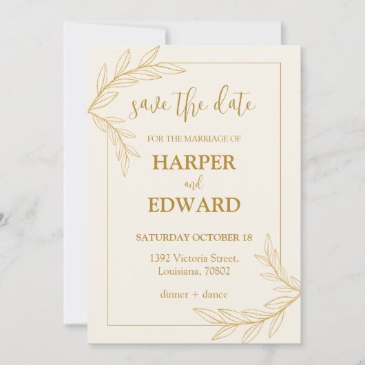 Invitation Élégant Mariage photo de script classique (Devant)