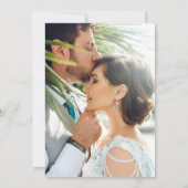 Invitation Élégant Mariage Photo d'Orchidée Blanche Minimalis (Dos)