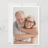 Invitation Élégant Mariage photo floral 50e anniversaire (Dos)