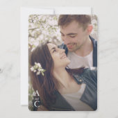 Invitation Élégant Mariage photo floral Lavender (Dos)