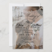 Invitation Élégant Mariage photo manuscrit (Devant)