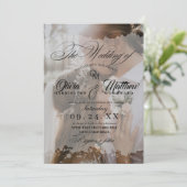 Invitation Élégant Mariage photo manuscrit (Debout devant)