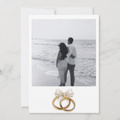 Invitation Elégant mariage photo minimaliste simple (Dos)