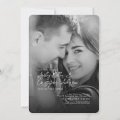 Invitation Élégant Mariage photo noir et blanc (Devant)