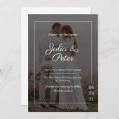 Invitation Élégant Mariage photo personnalisé (Devant / Derrière)