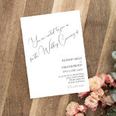 Invitation Élégant Mariage photo personnalisé moderne simple