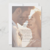 Invitation Élégant Mariage photo romantique moderne (Devant)