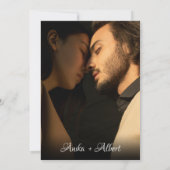 Invitation Élégant Mariage photo Script (Dos)