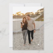 Invitation Élégant mariage photo script romantique (Dos)