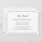 Invitation Élégant Mariage photo tout-en-un noir et blanc Bow (Dos)