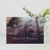 Invitation Élégant Mariage photo Wavy Burgundy Overlay (Debout devant)