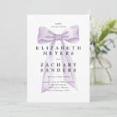 Invitation Élégant Mariage pourpre (Debout devant)