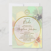 Invitation Élégant Mariage Printanier Été Aquarelle (Devant)