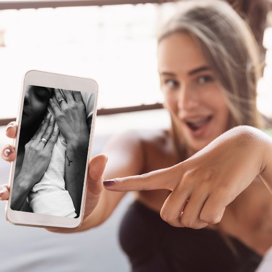 Invitation élégant mariage rétro orange