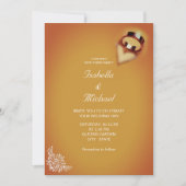 Invitation Élégant Mariage romantique en terre cuite (Devant)