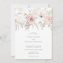 Elégant mariage rose et blanc Fleur invite