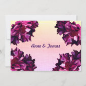 Invitation Élégant, mariage Rose RSVP (Dos)