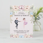 Invitation 🌸 Élégant Mariage Rose : Une romance intemporelle (Debout devant)