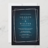 Invitation Elégant Mariage rustique à cadre blanc chic de mar (Devant)