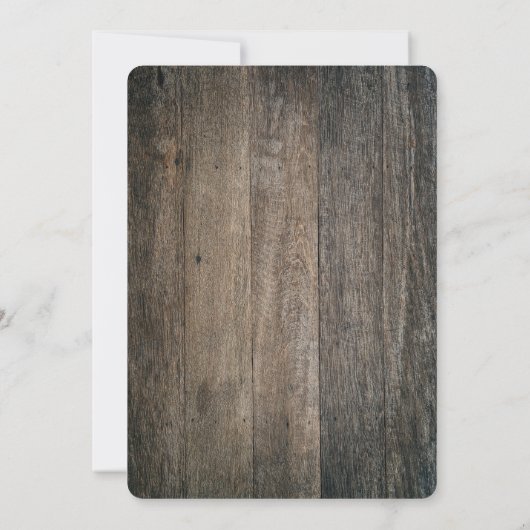 Invitation Élégant Mariage rustique de tournesol en bois (Dos)